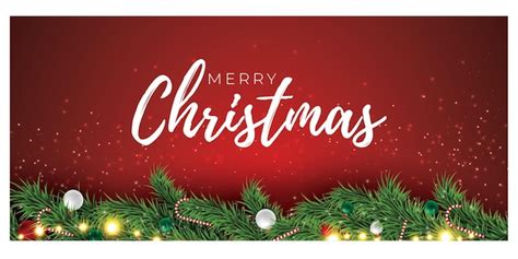 Premium Vector Merry Xmas Banner Vector