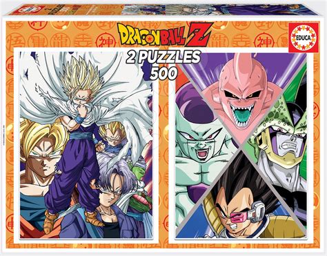 2x500 Dielov Dragon Balls Puzzle Educa S Lepidlom