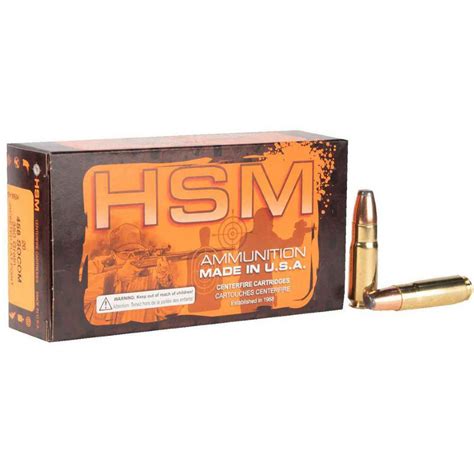 Hsm Bear Load 458 Socom 350 Grain Jacketed Flat Nose 20 Round Box