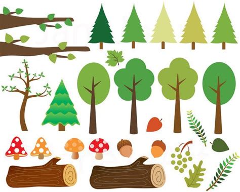 60 Woodland Clipart Woodland Clip Artwoodland Animals By Janejoart