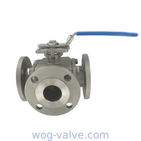 Industrial L Port T Port Ball Valvet Flanged Cf8m 3 Way L Port Ball