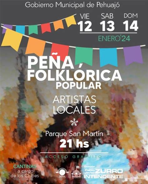 PEHUAJÓ SE VIENE LA PRIMER PEÑA FOLKLÓRICA POPULAR 2024 CON ARTISTAS