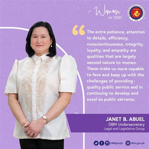 Dbm Philippines On Twitter Womenofdbm Undersecretary Janet Abuel A