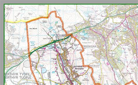 Caerphilly County Map – Tiger Moon