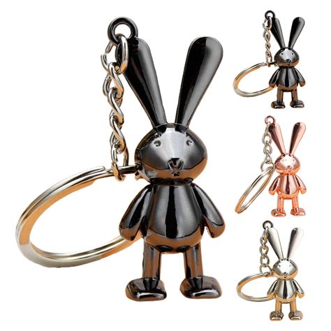 Rygai Rabbit Key Chain Cartoon Multi Purpose Three Dimensional