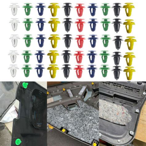 50pcs Auto Door Panel Clips Fixing Fastener 9mm Hole Car Interior Trim Rivet Ebay