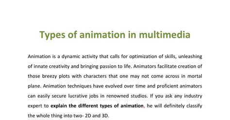 Types of animation in multimedia.pdf | DocDroid