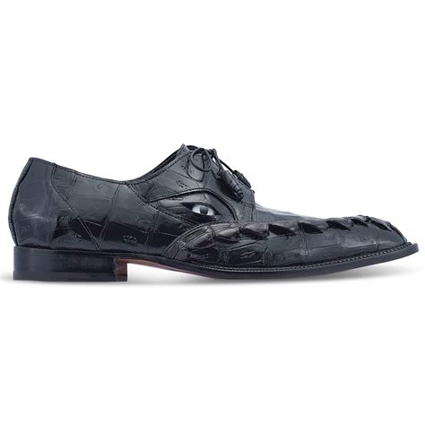 Mauri 3094 Hornback And Crocodile Shoes Black