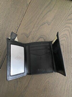 Fossil Allen Trifold RFID Black Leather Mens Wallet 1550001 EBay