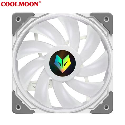 Ltesdtraw COOLMOON CPU Cooler 3 Pin PWM ARGB FDB Bearing Temperature