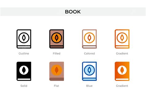 Versatile Book Icons In Various Styles And Colors Vector, Design, Logo ...