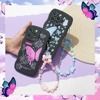 Jual Softcase Gelombang Hitam Motif Butterfly Strap Gh For Ip