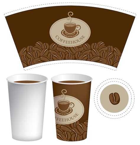 Premium Vector Template For Hot Drinks Paper Cup