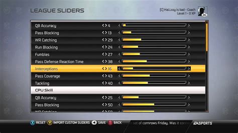 Madden 25 Most Realistic Slider Settings Youtube