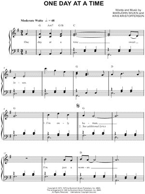 "One Day at a Time" Sheet Music - 6 Arrangements Available Instantly ...