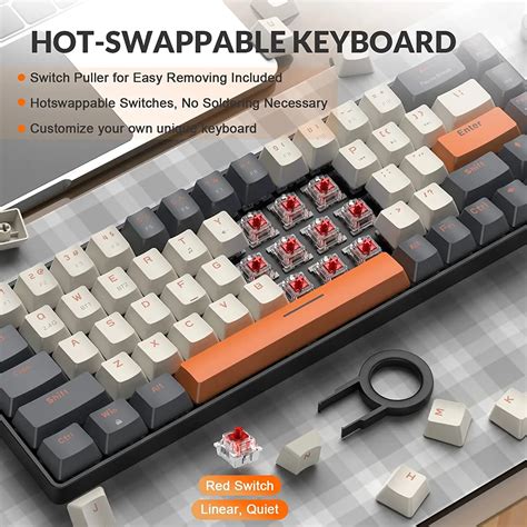 Wireless Mechanical Keyboard Bluetooth Dual Mode Hot Swappable Mini