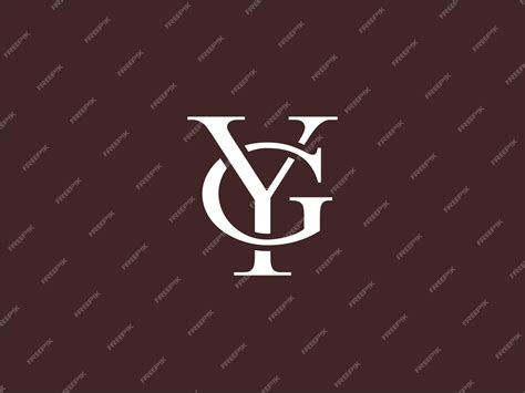 Premium Vector Letter Yg Or Gy Serif Font Typography Logo With