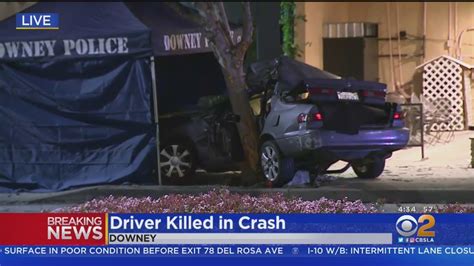 Driver Killed After Car Slams Into Tree In Downey Youtube