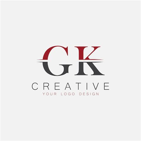 Premium Vector Gk Initial Monogram With Letter Creative Logo