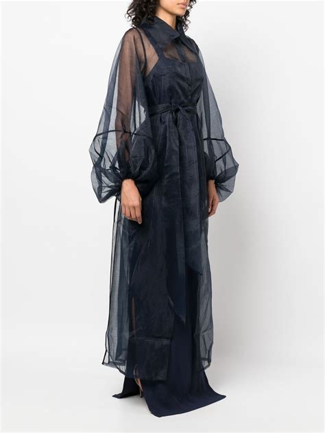 Baruni Semi Sheer Overlay Maxi Dress Farfetch