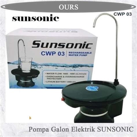 Jual CWP 03 SUNSONIC POMPA GALON ELEKTRIK Cwp03 Pompa Air Galon Le