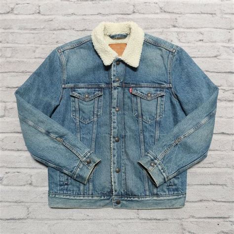 Levis New Levis Type 3 Sherpa Denim Trucker Jean Jacket Size M Sample Premium Big E Grailed