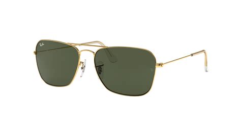 Caravan Sunglasses In Gold And Green Rb3136 Ray Ban® Us