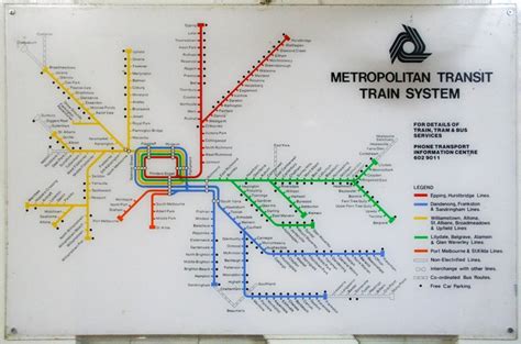 Map Of Melbournes Train Network From 1981 Rmelbourne