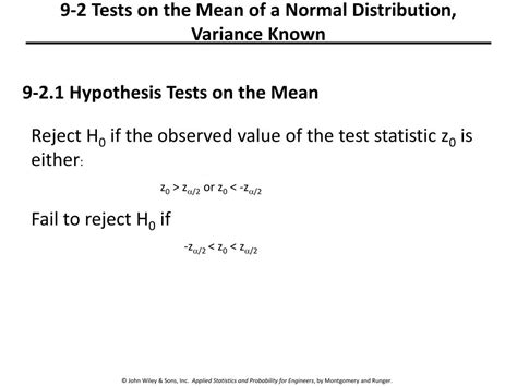 Ppt Tests Of Hypotheses For A Single Sample Powerpoint Presentation