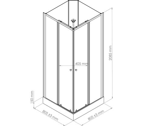 Cabine Melia Sans Silicone X Cm Profil S Aluminium Blanc