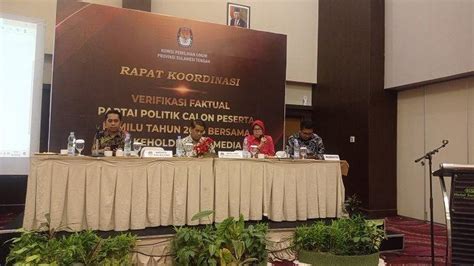 KPU Sulteng Akan Mulai Tahapan Verifikasi Faktual Terhadap 9 Parpol