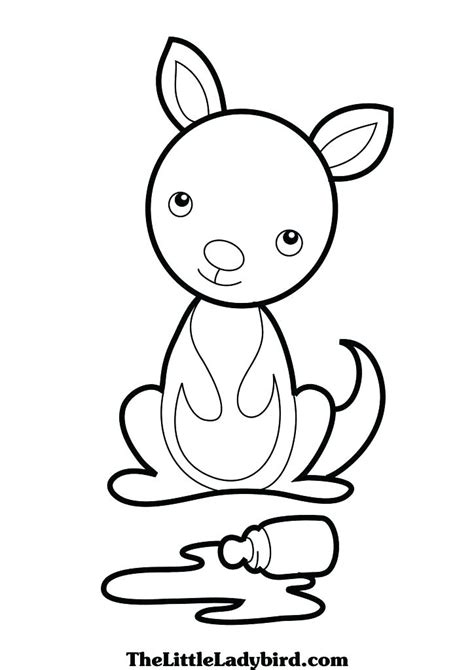 Baby Kangaroo Coloring Page At Getcolorings Free Printable