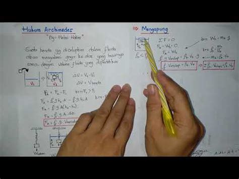 Fluida Statis Part Hukum Archimedes Youtube