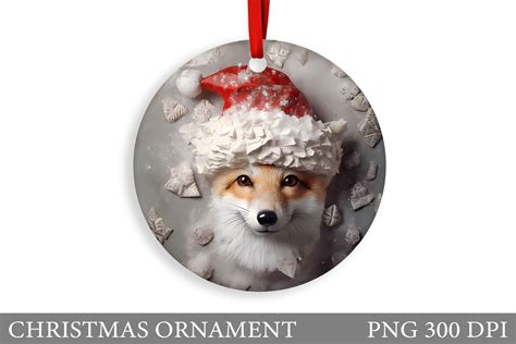 Fox Christmas Ornament Design Graphic by shishkovaiv · Creative Fabrica