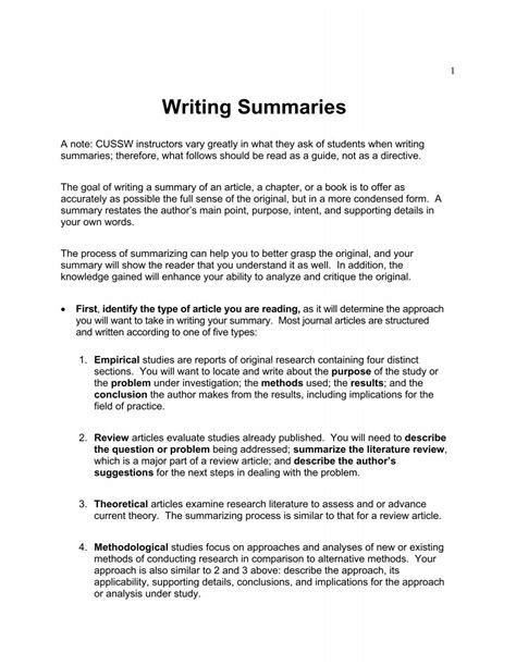 What Are The Types Of Summary Writing Summarypedia