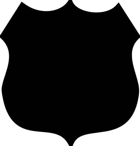 Police Badge Silhouette Svg