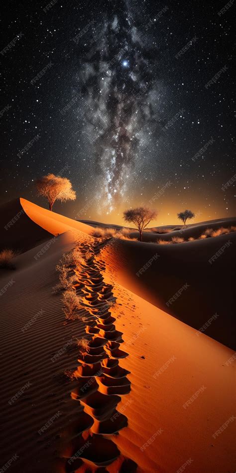 Premium AI Image | A starry night in the desert