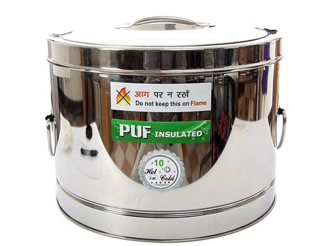 Stainless Steel 10 Litre Hot Pot With Puf Insulation Food Storager