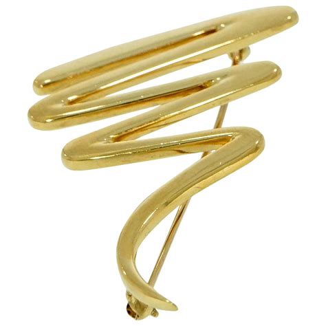 Tiffany And Co Paloma Picasso Xx 18 Karat Yellow Gold Brooch For Sale