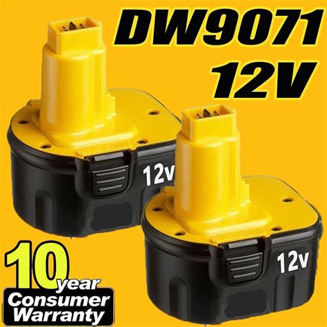 2Pack 12 Volt Replace For DEWALT DC9071 12V Battery DW9071 DW9072 DW980