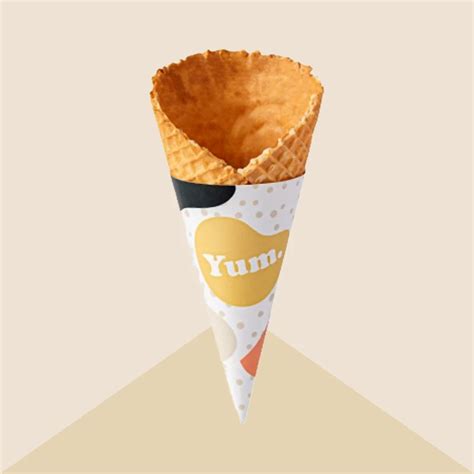 Custom Waffle Cone Sleeves Tuck Box Packaging