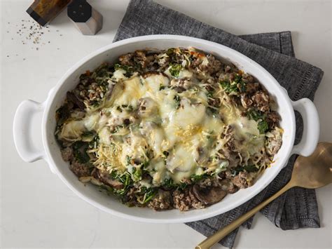 Cheesy Beef And Spinach Casserole