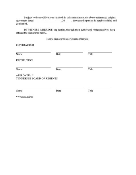 Contract Amendment In Word And Pdf Formats Page 2 Of 2