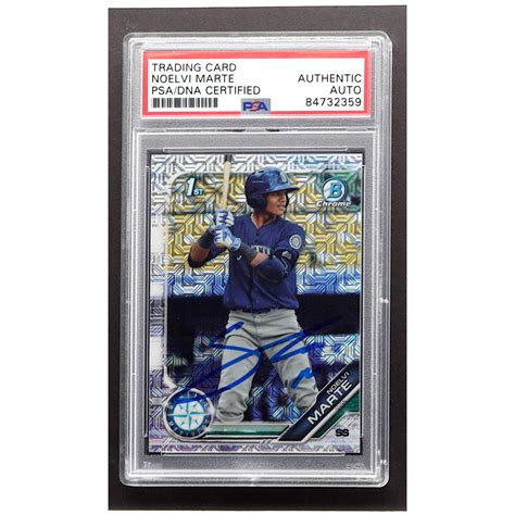 Noelvi Marte Signed 2019 Bowman Chrome Mega Box Prospects Refractors