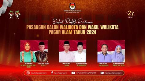 LIVE DEBAT PUBLIK PERTAMA PASANGAN CALON WALIKOTA DAN WAKIL WALIKOTA