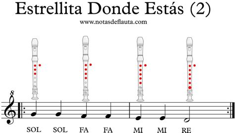 Estrellita Donde Estás en FLAUTAAprende aquí las NOTAS