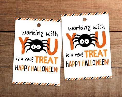 Halloween Gift Tag Printable For Coworker Staff Employee Boss