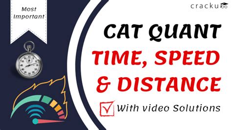 CAT Time Speed And Distance Questions PDF Most Important Cracku