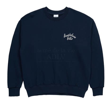 Adlv Script Embroidery Logo Sweatshirt Mens Fashion Tops And Sets