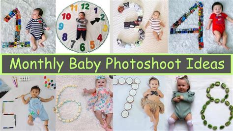 Monthly Baby Photoshoot Ideas At Home Monthly Birthday Photography